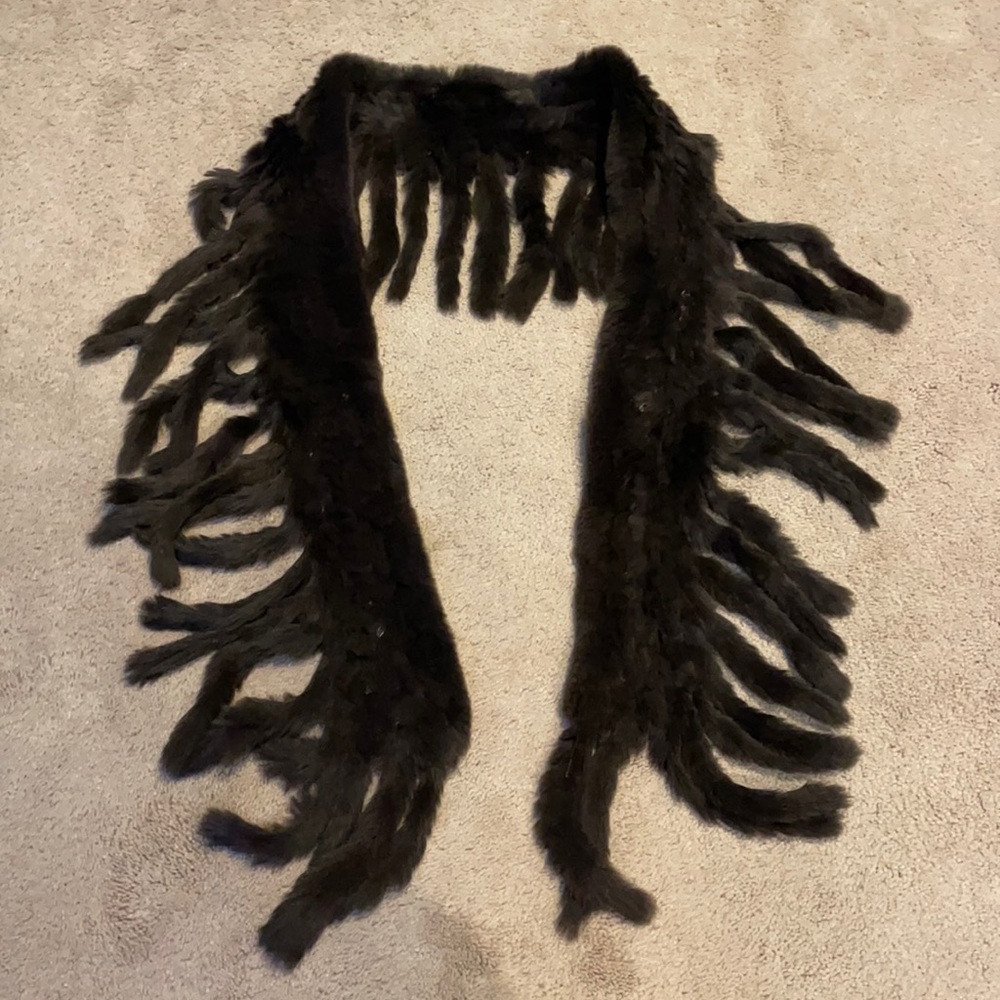 Knitted Fur Wrap